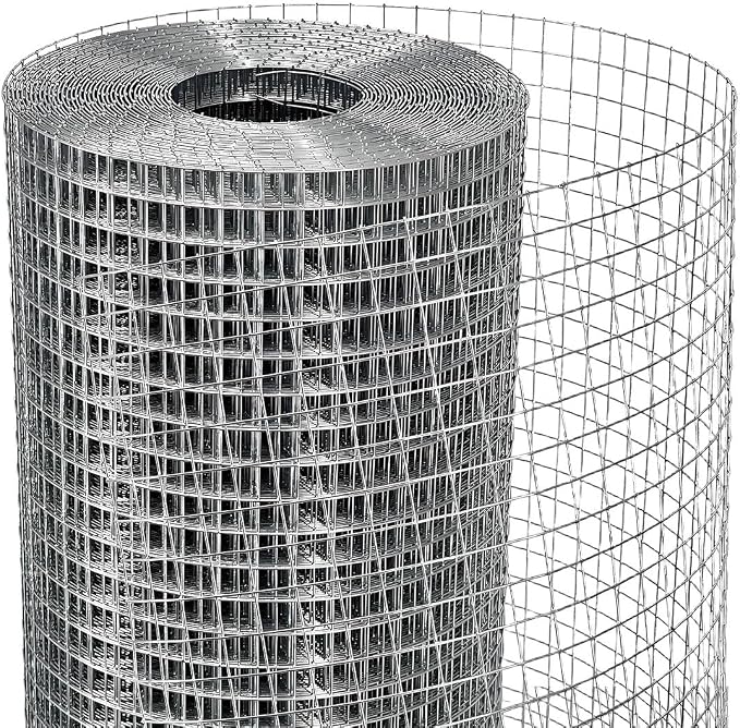 HORCH Hardware Cloth 1/2 inch 24 x 100 ft 19 Gauge, Hot-dip Galvanized After Welding, Chicken Wire Mesh Roll, Chicken Wire Fencing, Wire Fence Roll, Tree Guard, Mesh & Wire Cloth, Rat Wire