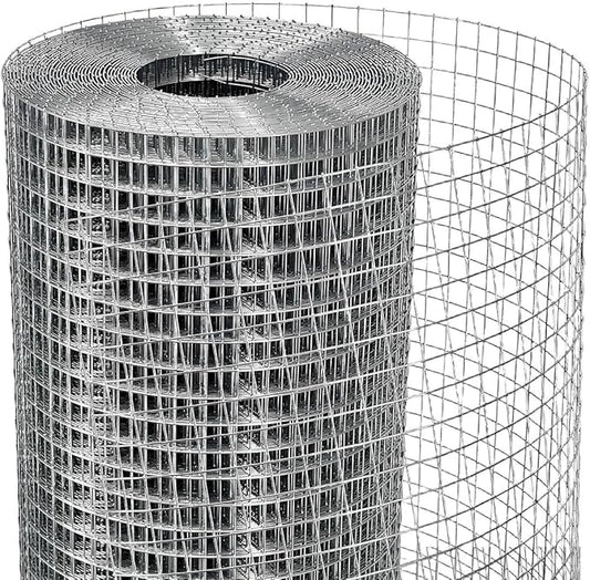 HORCH Hardware Cloth 1/2 inch 72 x 50 Ft 19 Gauge, Hot-dip Galvanized After Welding, Welded Wire Fence Roll, Chicken Wire Fencing, Garden Fence, Gopher Mesh, Cage Wire