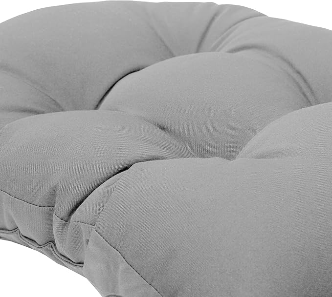 QILLOWAY Outdoor High Back Chair Cushion for Adirondack, All Weather Rocking Chair Cushions Thick Padded Replacement for Patio Furniture Set of 4,Grey