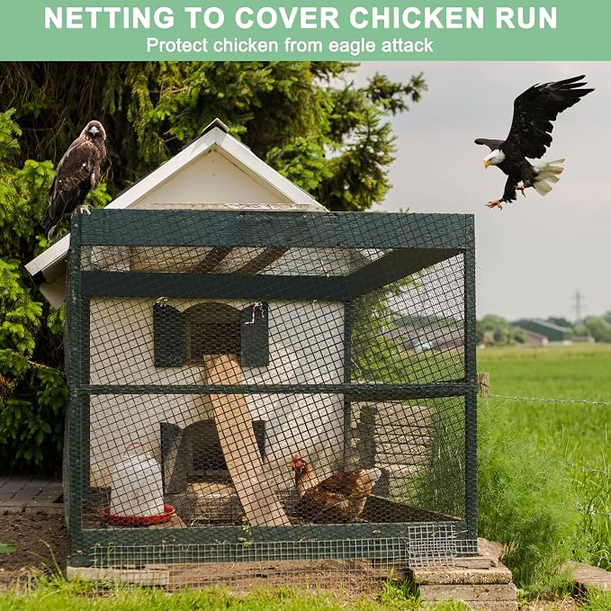 BSTPCOO 100'x100' Bird Netting for Chicken Coop, Nylon 3/4" Mesh Poultry Netting Chicken Nettings Roof Hawk, Aviary Net Deer Fence Garden Netting for Fruits Trees Plant