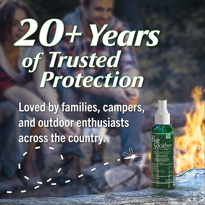 Bug Soother Spray (4 bottle, 2 oz) - Natural Mosquito, Gnat and Insect Deterrent & Repellent with Essential Oils - 100% DEET-Free Safe for Adults & Environment - Made in USA - Includes 1 bottle 1 oz