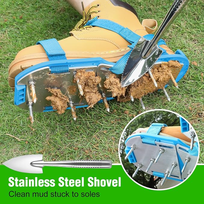 Lawn Aerator Shoes for Grass - Pre-Assembled Grass Aerator Shoes for Lawn - Soil Yard Aerator Tool for Aerating Patio Garden