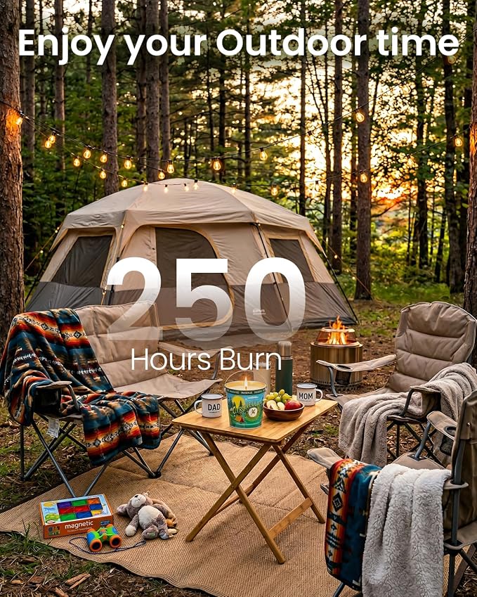 M&SENSE Citronella Candles Outdoor, 40 oz Larger Lemon Verbena Rose Summer Candles for Patio Camping,250 Hours Burn Citronella Oil Soy Candle for Indoor Home Scented,