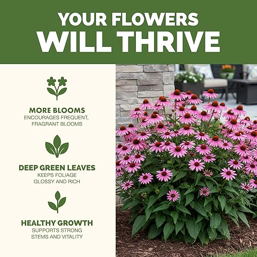 Flower Fertilizer – Liquid Plant Food for More Blooms, Bigger Flowers & Vibrant Color, 32 oz