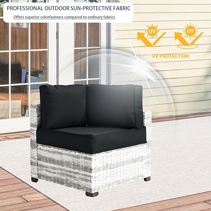 Outdoor Cushion Covers for Patio Furniture, Patio Cushion Covers Replacement with Zipper, Waterproof & Fade Resistant,Only Cover (Deep Grey, 25.6Lx25.6Wx4H - Only Covers)