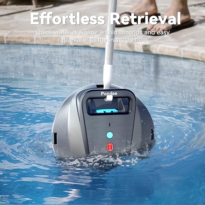 X1 Robotic Pool Vacuum, Cordless Pool Cleaner with 120-Min Runtime, Auto-Parking, 2.5h Fast Charging, for Above-Ground & Flat-Bottom Inground Pools up to 850 sq.ft