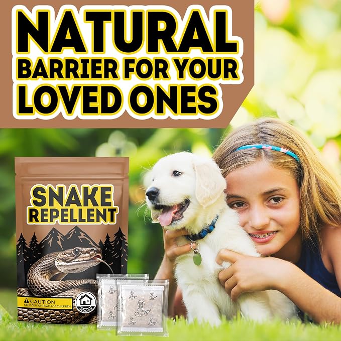 Snake Repellent for Yard Pet Safe 12 Packs, Natural Rattlesnake Repeller from Indoor, Keep Snakes Away for Outdoor, Powerful Snake Deterrent of Garden House Coop Garage Farm Camping Backyard
