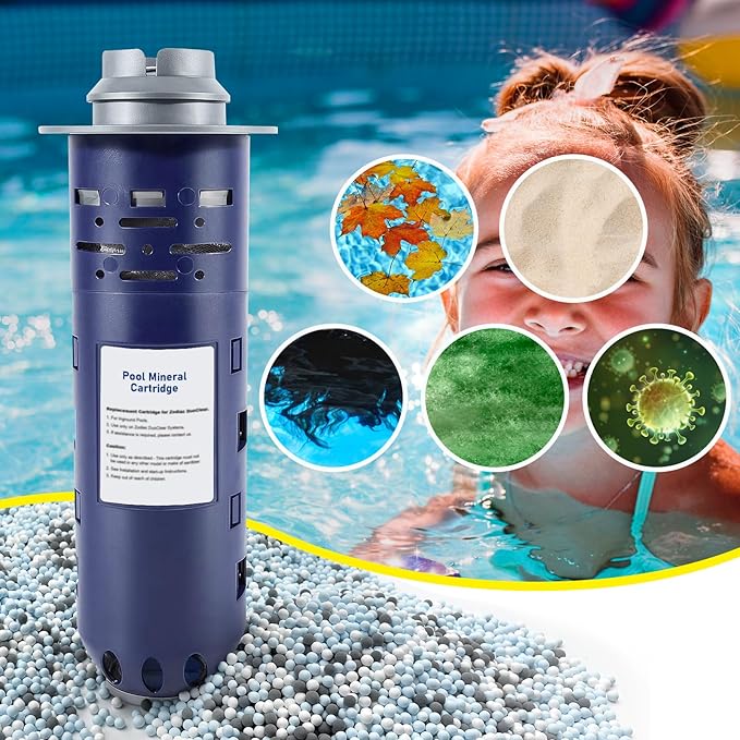 Pool Mineral Cartridge W28000 W28001 W28002 Replacement for Nature2 Duoclear 25 35 for Zodiac DuoClear Fusion, Fusion Soft, Vision Pro System Inground Above Ground, Purple