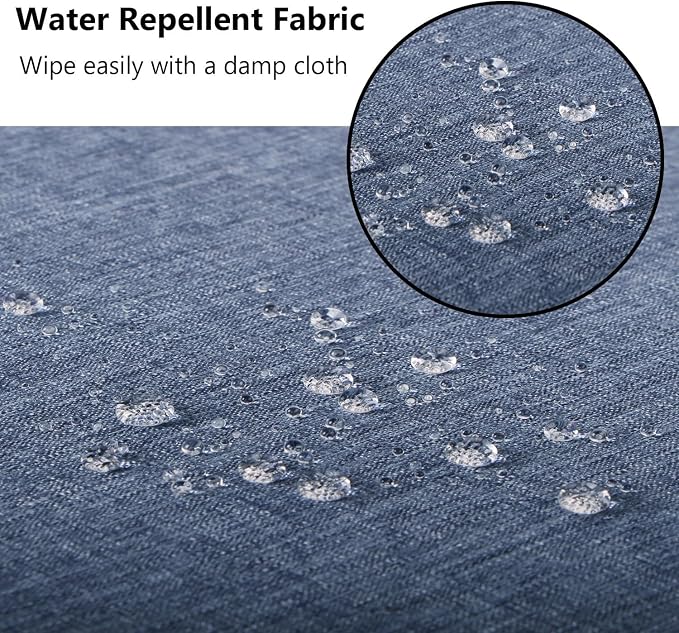 Patio Seat Cushion Covers,Washable Slip Covers Replacement,Waterproof Outdoor Furniture Chair Cushion Pillow Seat Cover for Couch,Garden,Sofa,Denim Blue,22"×22"×4"(2 Covers Only)