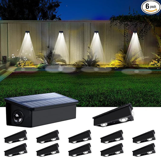 Solar Step Lights (Cool, DownSide-12Pack) | Solar Powered, Outdoor Steps