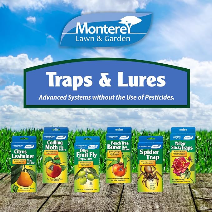 Monterey Codling Moth Trap & Lure - Organic, Pesticide-Free Fruit & Nut Tree Control for Apples, Pears, Walnuts, and Quince