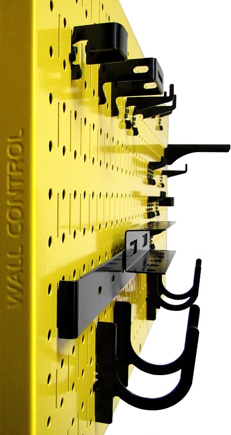 Wall Control Pegboard Value Pack - (3) Pack of Wall Control 16-Inch Tall x 32-Inch Wide Horizontal Yellow Metal Wallboards for Home & Garage Tool Storage Organization (Yellow Pegboard)
