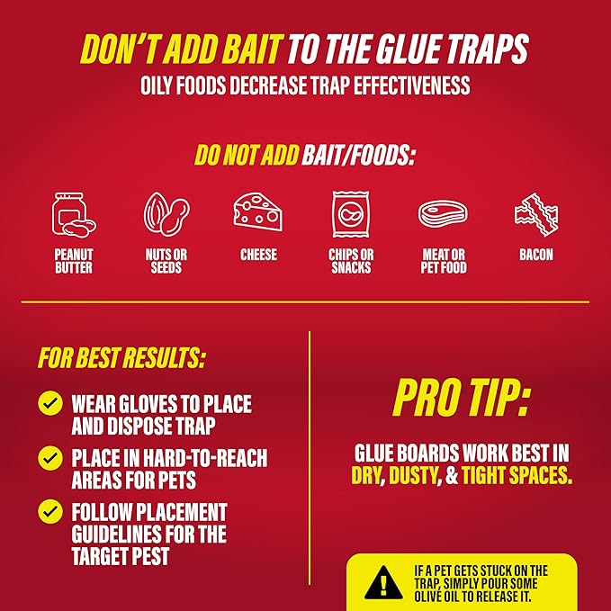 Catchmaster Roach Trap Glue Boards 10-Pk, Adhesive Bug Catcher, Scorpion, Spider, Cricket, & Cockroach Traps for Home, Bulk Glue Traps for House & Garage, Pest Control for Home