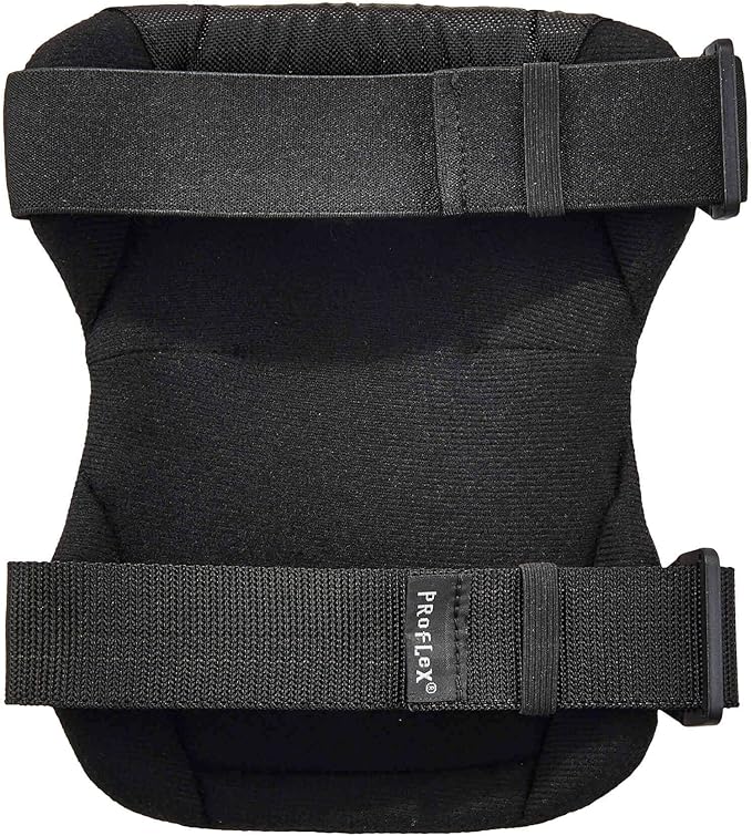 Ergodyne ProFlex 335 Slip Resistant Rubber Cap Knee Pads, Black, Buckle Closure