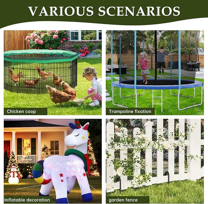 12 Inch Rebar Stakes, J Hook Ground Stakes 20 Pack Black Ground Anchors for Tent Heavy Duty for Plants Anti-Rust Landscape Fabric Artificial Turf