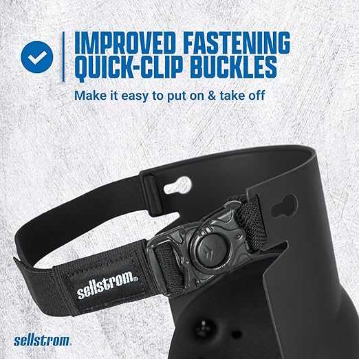 Sellstrom Ultra Flex KneePro Professional Knee Pads for Men & Women with Thick Foam Cushioning & Heavy Duty Hard Outer Shell - Adjustable Straps with Quick-Clips & Ergonomic Metal Hinges - for Construction Work, Gardening, Roofing, Flooring