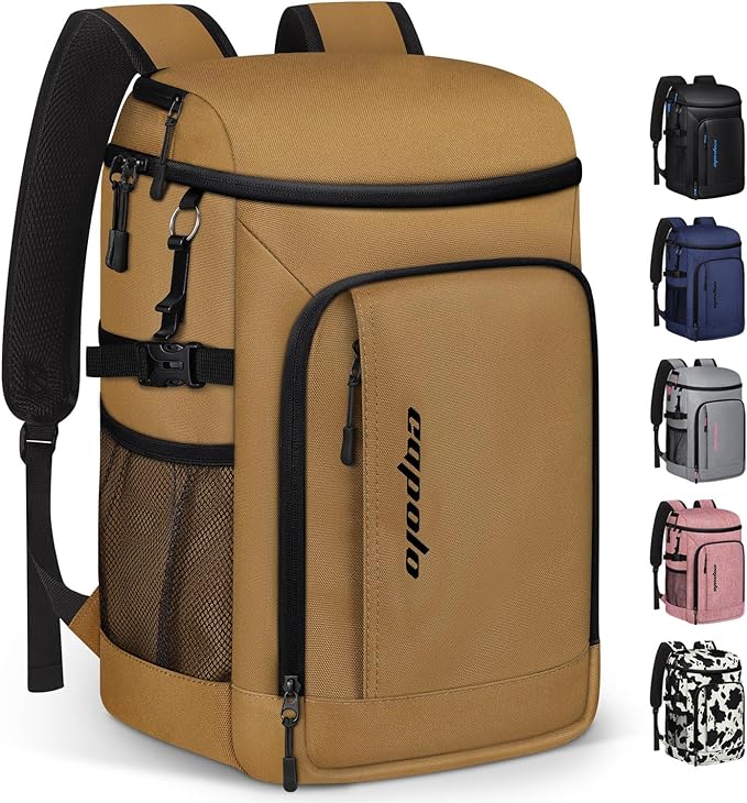 Capolo Cooler Backpack Insulated Waterproof for Women Men,36/45 Cans Lunch Backpack Coolers Leak Proof Soft Cooler Bag Ice Chest for Camping Beach