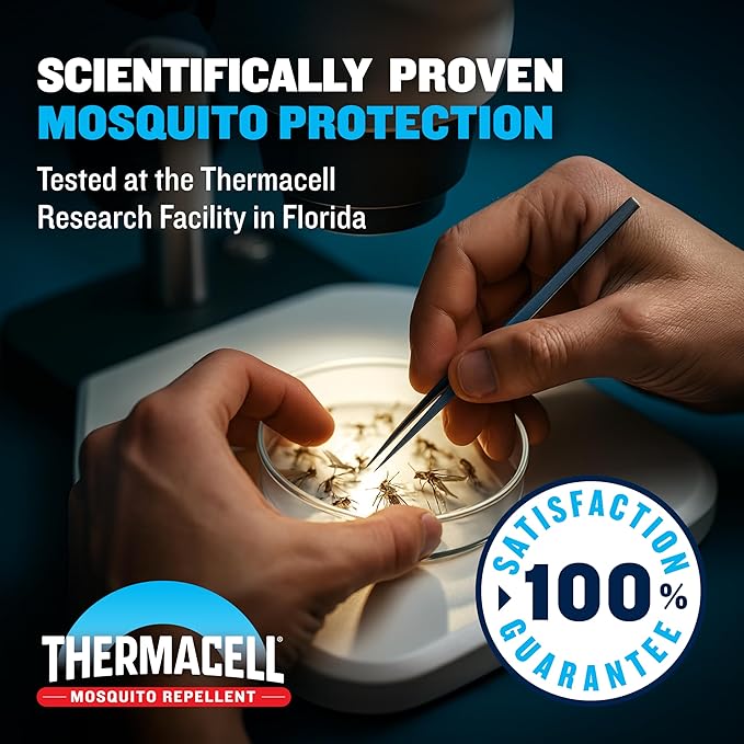 Thermacell Patio Shield Mosquito Repeller (2-Pack Bundle); Includes 24-Hour Refill & 6 Repellent Mats; Highly Effective Mosquito Repellent for Patio; Bug Spray Alternative