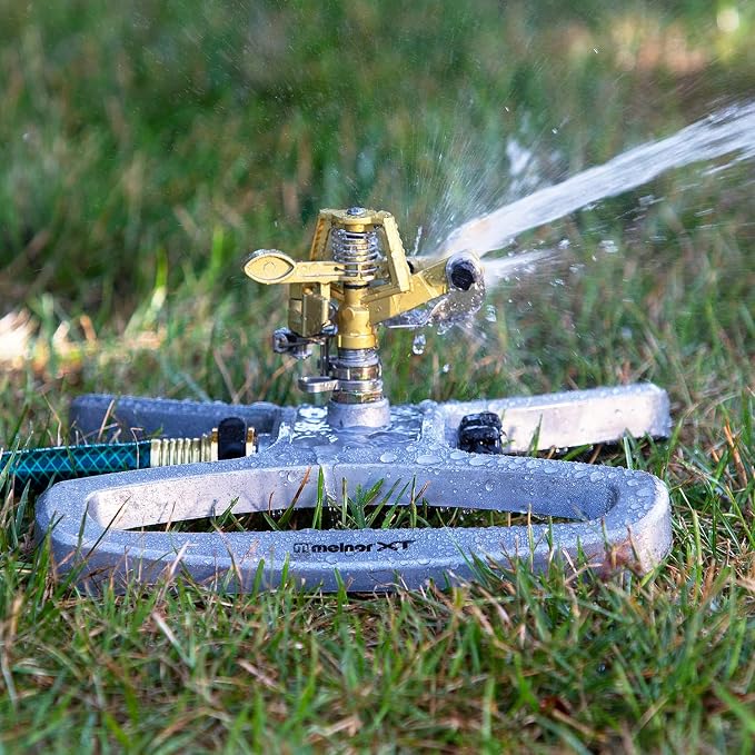 Melnor 65051-AMZ Pulsating Sprinkler with QuickConnect Product Adapter, Amazon Bundle