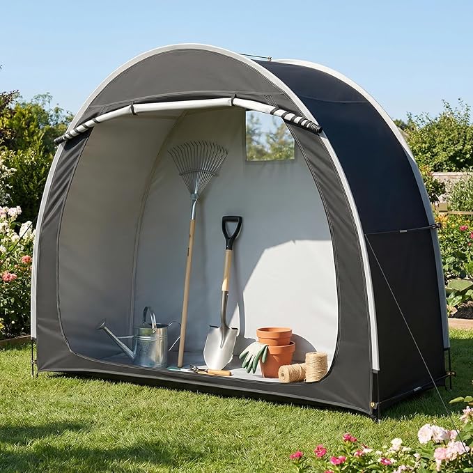 Outvita Bike Tent, Outdoor Portable Bicycle Storage Sheds with 210D Oxford Fabric PU4000 Waterproof Cover for 2-3 Bikes, Storage Cover Shelter for Motorcycle,Garden Tools,Toys,Lawn Mower