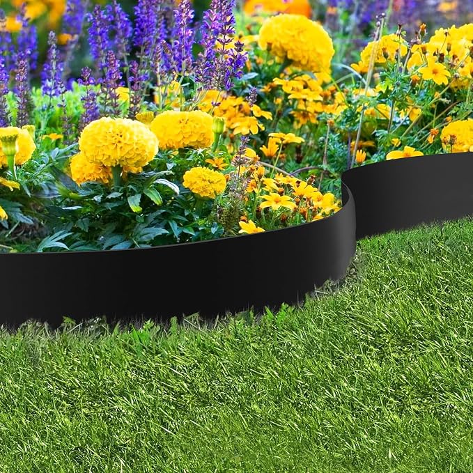 41" L X 9.4" H Galvanized Steel Landscape Edging, 6 Pack Metal Edging for Landscaping, Hammer-in Metal Garden Edging for Lawn, Yard & Pathway Border