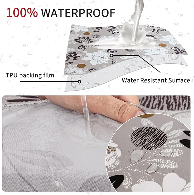 FORCHEER 8PCS Outdoor Cushion Covers Waterproof Stretch Patio Furniture Cushion Covers 19-24inch Replacement Washable-Floral
