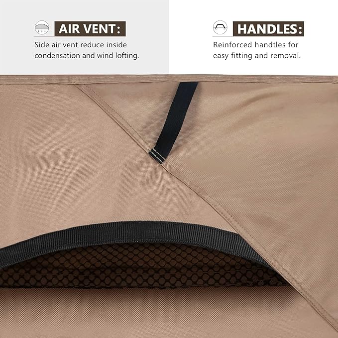 ULTCOVER 48 inch Round Patio Table Cover for Waterproof Outdoor Furniture Set Cover