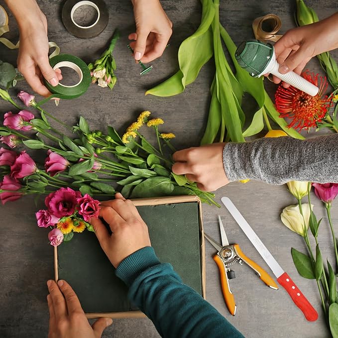 PATIKIL Floral Foam Knife, 2 Pcs 32.5 x 3.1CM, 37.5 x 3.1CM Florist Professional Cutting Knife for Flower Foam Block Cake, Wooden Handle