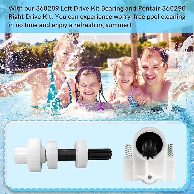 360289 Left Drive Kit Bearing 360290 Right Drive Kit for Pentair Rebel & Kreepy Krauly Warrior Pool Cleaner, Pool Cleaner Vacuum Parts for Pentair Pool Cleaner