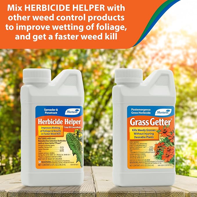 Monterey Grass Getter Bundled with Measuring Spoon - Selective Post Emergent Herbicide - Kills Weedy Grasses, Sethoxydim Herbicide - 8oz