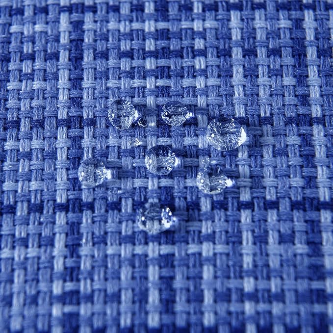 MIULEE Outdoor Waterproof Throw Pillow Covers Decorative Farmhouse Water Resistant Cushion Covers for Tent Patio Garden Couch Sofa Pack of 2, 20x20 Inch Blue