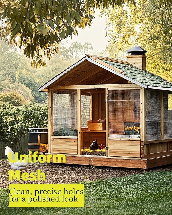 SEBOSS Hardware Cloth 1/4 inch Mesh 36 inch x 100 Foot 23 Gauge - Hot-dip Galvanized After Welding - Chicken Wire Fencing Galvanized Wire Mesh Roll Gopher Mesh for Underground Garden Fencing