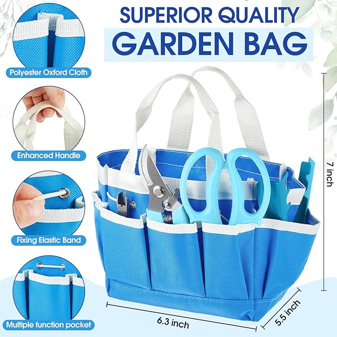 207 Pcs Flower Arrangement Supplies Florist Garden Tool Gift Kit for Women Mother's Day Include Blue Tool Bag Thorn Remover Rose Stripper Outdoor Hand Tools Stem Pruning Shear Gloves Stem Wire Etc