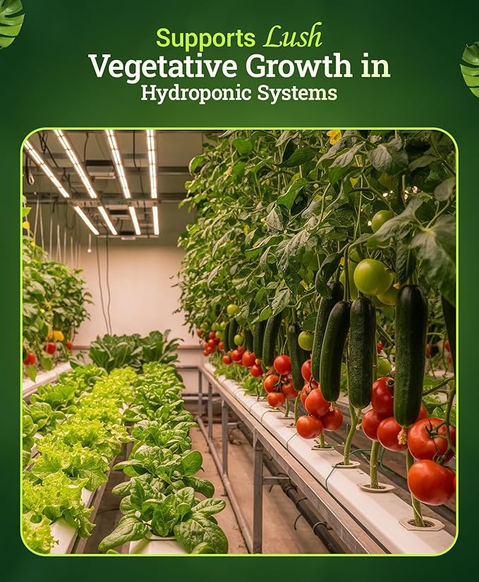 FoxFarm Grow Big Hydroponic Plant Food - 3-2-6 Liquid Plant Fertilizer for Lush Vegetative Growth in Hydroponic Systems - Liquid Concentrate with Earthworm Castings & Micronutrients - 1 Pint