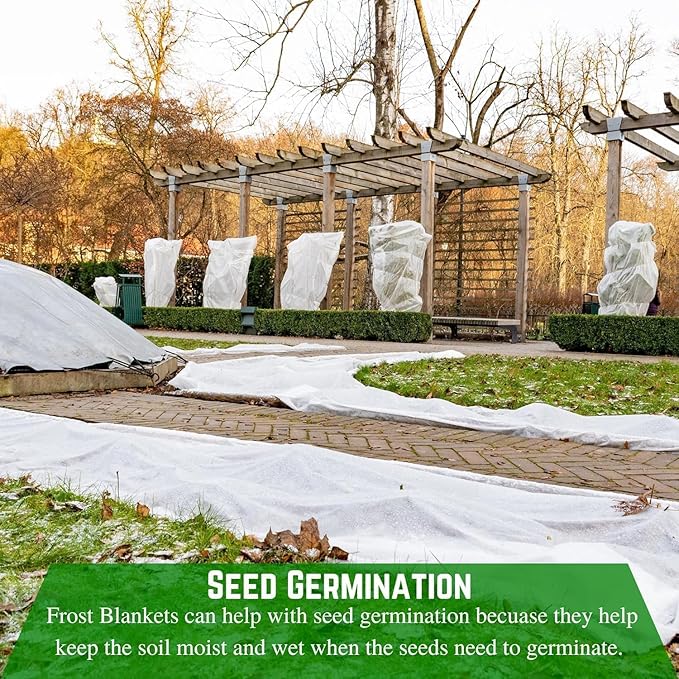 Farm Plastic Supply Frost Protection Blanket - Plant Covers Freeze Protection, Winter Plant Cover, Frost Blanket, Frost Cloth, Frost Blankets for Plants, Plant Frost Protector (5' x 100')