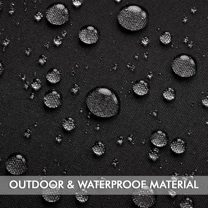 MIULEE Pack of 2 Outdoor Waterproof Pillow Covers - Decorative Farmhouse Square Solid Color for Patio, Tent, Bed, Sofa, Living Room - 40 * 40 * 2 Black