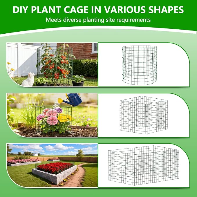 6 Pack 12x14 Inch Plant Protector from Animals, Wire Plant Cages Mesh Garden Plant Protector, Sturdy Wire Cloche Plant Protectors for Keeping Animals Bunny Chicken Squirrels Out