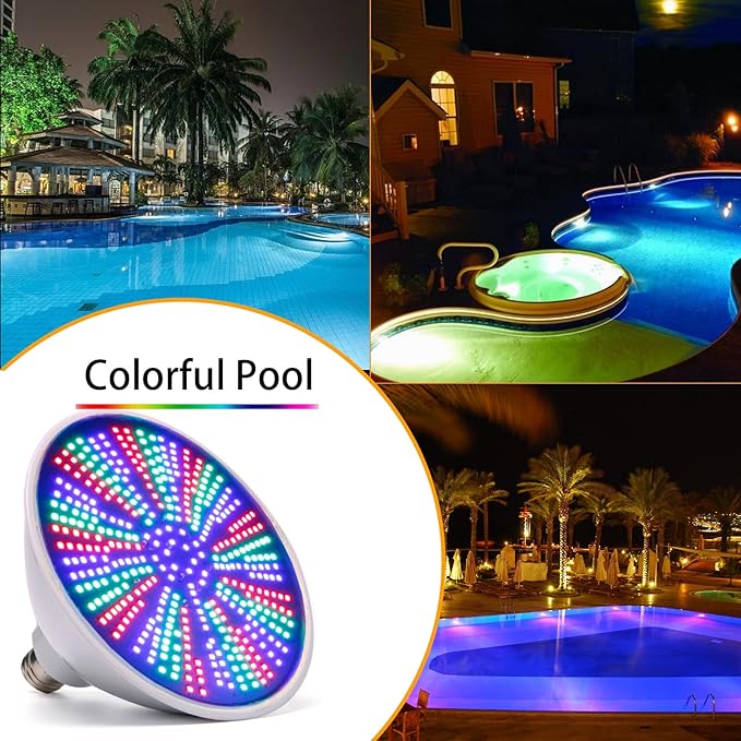 120V 50W LED Color Changing Pool Lights for Inground Pool, Swimming Pool Light Bulb with Remote, E26 Replacement Underwater Pool Lighting for Pentair and Hayward Light Fixtures
