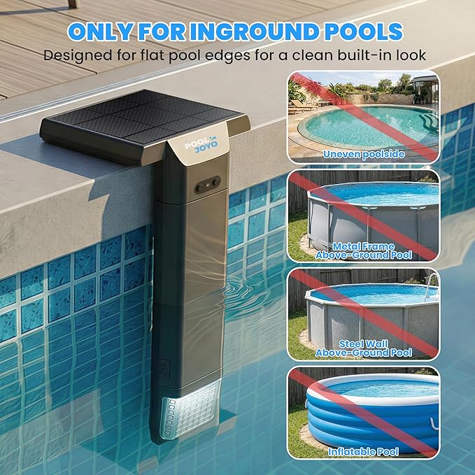 Solar Pool Lights Only for Inground Pools with Remote, 56 LEDs Brighter 3-Sided 180° Underwater Glow, 10 Colors 4 Modes, 3 Brightness Levels, IP68 Waterproof（1 Pack）