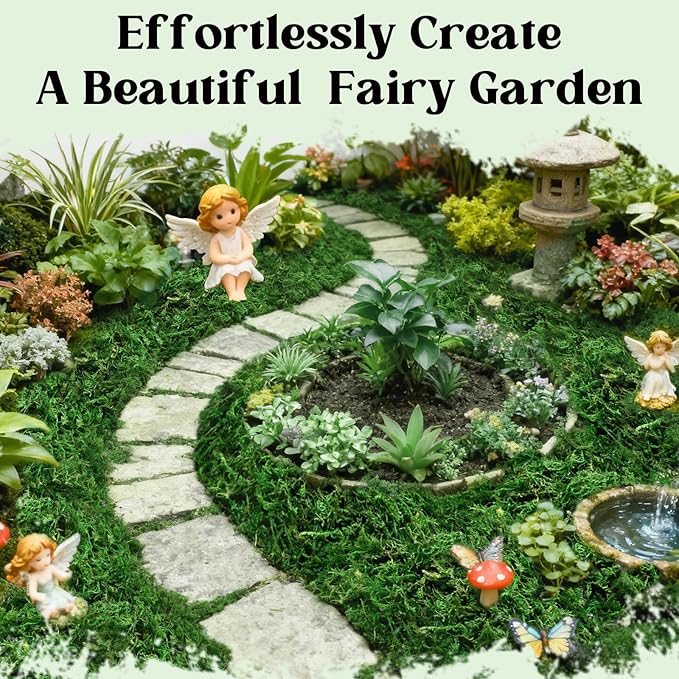 Halatool 1.1LB Fake Moss for Indoor Potted Plants, Dried Artificial Faux Green Moss for Crafts, Fairy Garden Terrarium Arts Micro-Landscape DIY Project Table Centerpieces Wedding Christmas Decor
