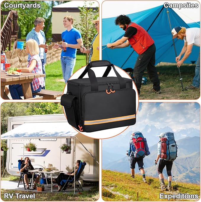 Portable Station Bag Compatible with Jackery Explorer 1000 V2/1000,with Plenty of Room for Accessories, Waterproof and Non-slip Bottom, and Abrasion-resistant Nylon Fabric