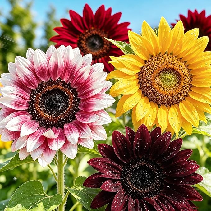 200+ Strawberry Pink Sunflower Seeds – Rare Pink Ornamental Blooms, Open Pollinated, Easy to Grow Flower Seeds for Garden, Outdoor Planting & Landscaping 0.35 Oz
