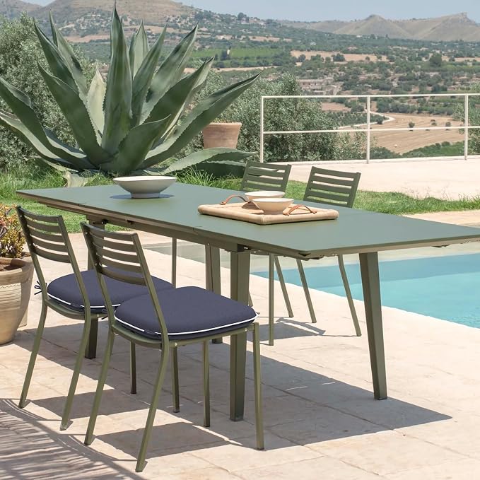 DYTXIII Set of 4 Outdoor Chair Cushions with Ties,Water Repellent Patio Chair Pads 17"x 16" for Outdoor Furniture,Round Corner Seat Cushions for Garden Yard Kitchen Textured Navy