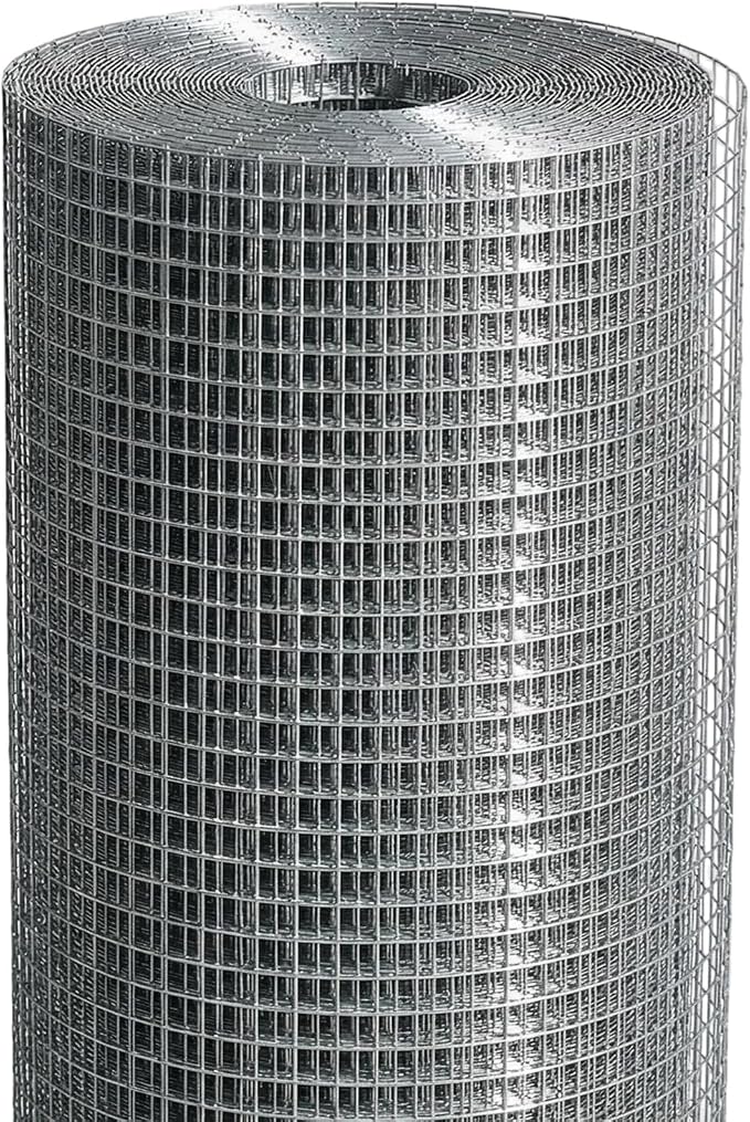 Hardware Cloth 1/4 Inch 36 x 100 Ft 23 Gauge, Hot-Dip Galvanized After Welding Wire Mesh, Heavy Duty & Rust Resistant for Chicken Coop, Garden Fence, Rodent & Gopher Wire