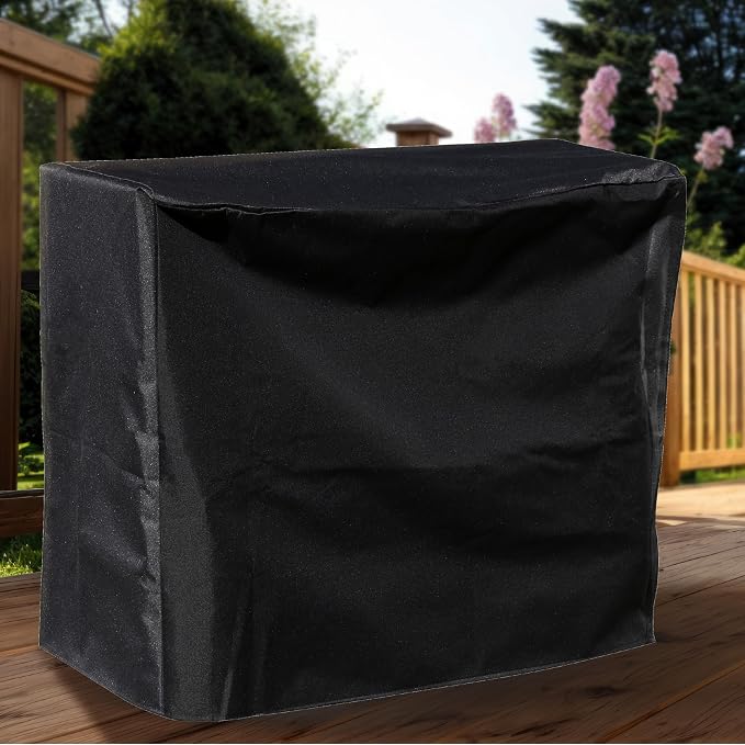 Sunnydaze 2-Foot Firewood Log Rack Cover - Heavy-Duty Weather-Resistant PVC Construction - Black