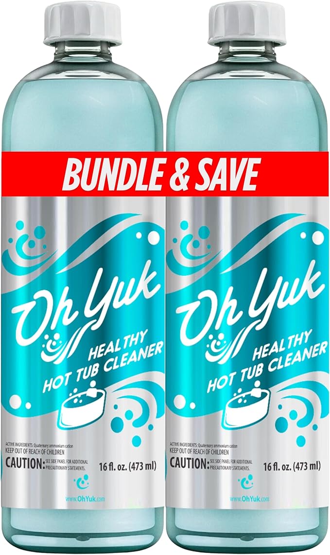 Oh Yuk Hot Tub Cleaner (2 Pack) – Hot Tub Jet Cleaner for Pipes & Jets | Spa Jet Cleaner for Plumbing lins | Deep Clean Spa Pipe Flush Cleaner for Indoor & Outdoor Spas, Swim Spas & Inflatable Tubs
