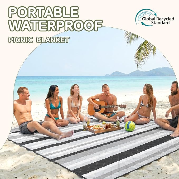 Genovega Waterproof Beach Blanket Picnic Outdoor Mat Rug Parents Papa Stepdad Pappy Poppy Pawpaw Grandpa Who Want Nothing Everything Bride in Law Daughter Son Father Happy Birthday Ideal