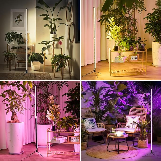Atmel Standing Grow Lights for Indoor Plants with Timer, 3 Adjustable Modes Full Spectrum Plant Lights for Indoor Growing, 243LED Plant Grow Light for Flowering, Office, Indoor Garden
