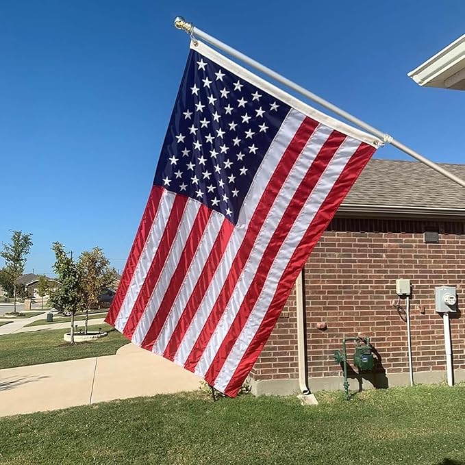 American Flag 3x5 FT Long Lasting 420D Heavy Duty US Flags for High Wind TearProof Polyester USA Flag with Embroidered Stars, Sewn Stripes, Brass Grommets
