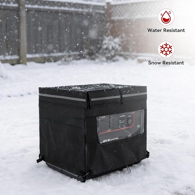 32"L x 24"W x 24"H Generator Tent Cover While Running Heavy Duty Outdoor Generator Covers Shed for Most Generators Up to 15,000 Watt Outside,All-Weather Protection,Black